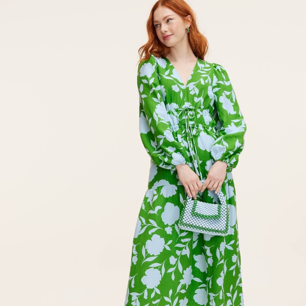 NWT Kate Spade X Target Classic Rose Linen Maxi Dress Size Small